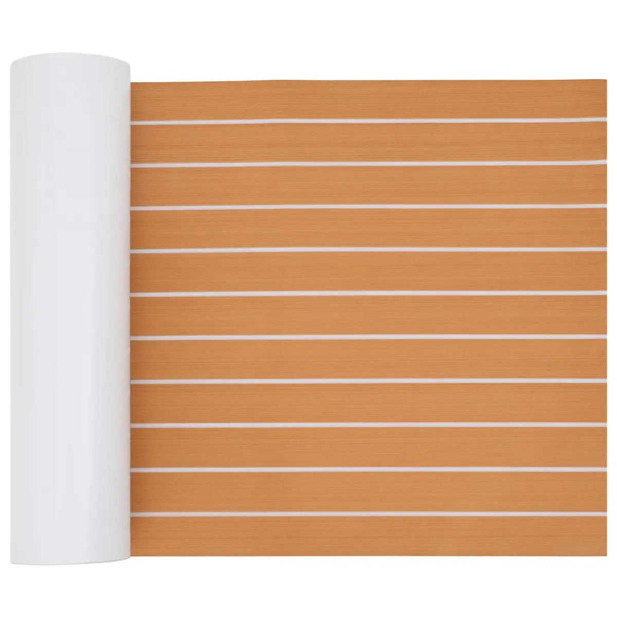 vidaXL Båtmatt Stripete Brun og hvit 240 x 60 cm EVA