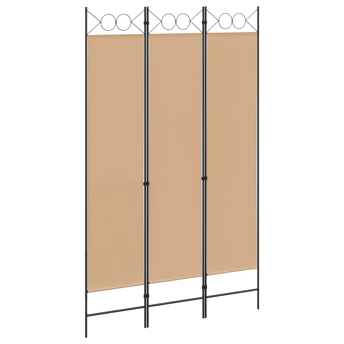 vidaXL 3-panel romdeler Beige 120 x 220 cm Stoff