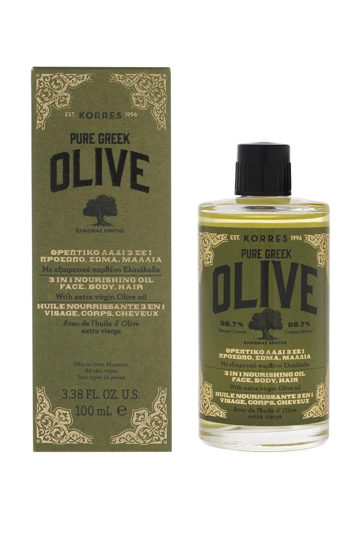 Korres Pure Greek Olive 3in1 Nourishing Oil 100ml