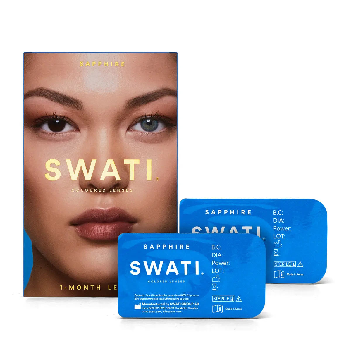 SWATI Coloured Lenses Sapphire 1 Month
