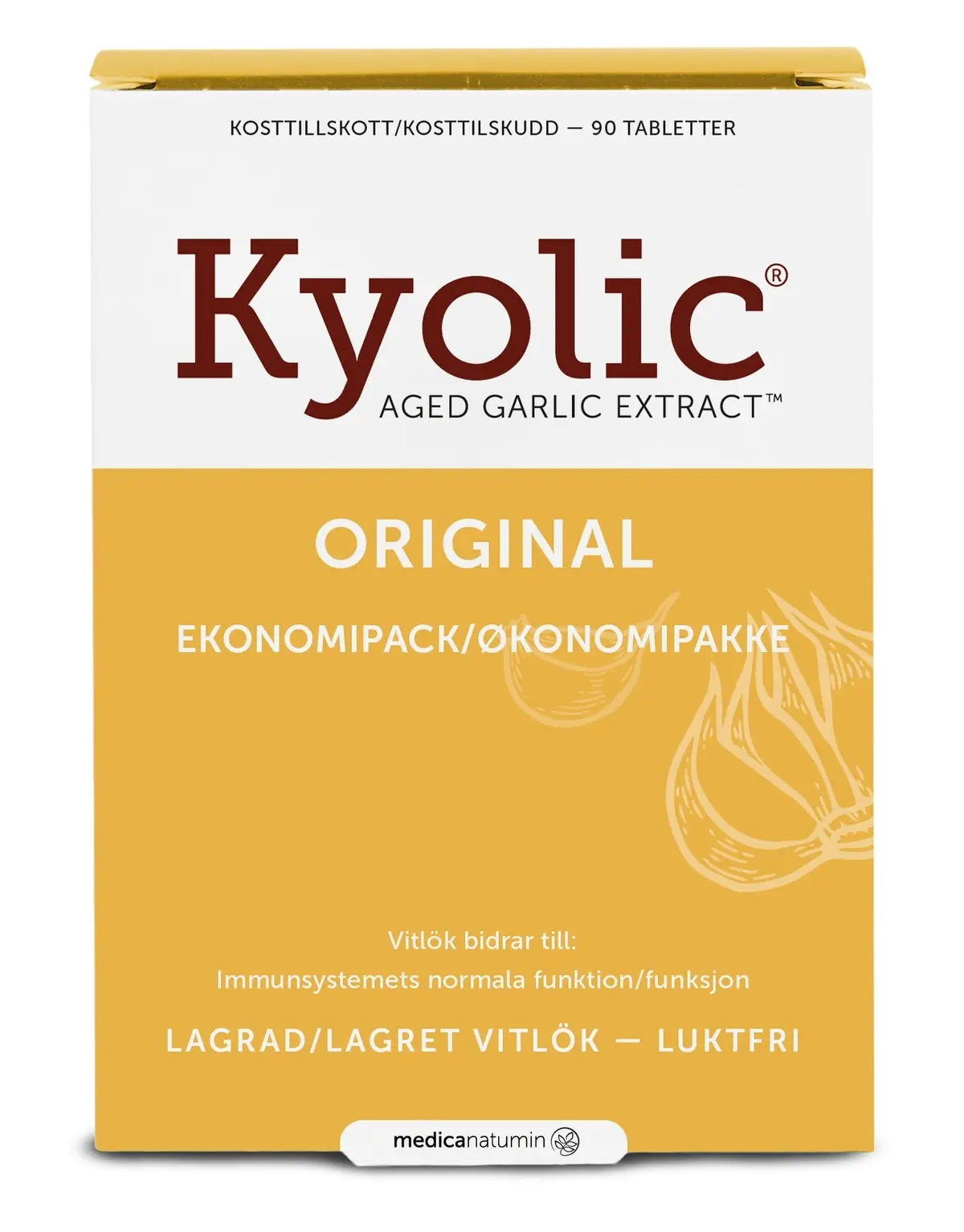 Kyolic Hvitløkstabletter Økonomipakning 90 tabletter