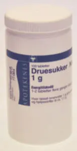 Druesukker NAF 1 g 100 tabletter