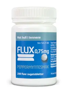 Flux Sugetabletter med peppermyntesmak 0,75 mg