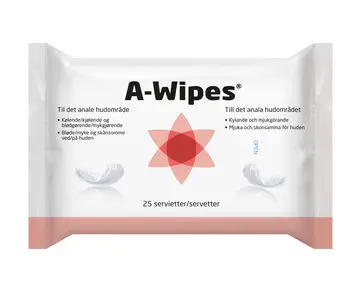 A-Wipes våtservietter til det anale hudområdet 25 stk