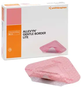 Allevyn Gentle Border Lite skumbandasje med silikonheft 10x10cm 10 stk