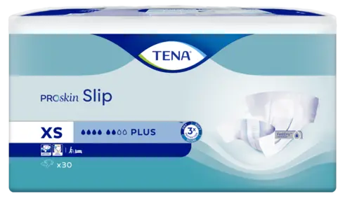 TENA Slip Plus bleier str. XS 30 stk
