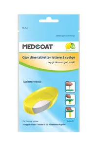 Medcoat tablettovertrekk sitrus 10 stk