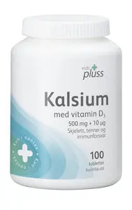 Vidi pluss kalsium m/D-vit 100 tabletter
