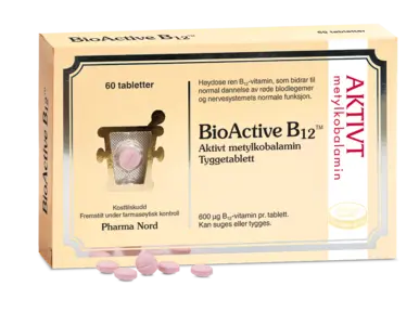 BioActive B12 600 µg 60 tyggetabletter