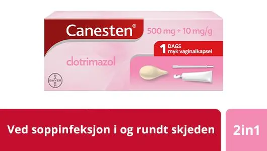 Canesten Vaginal kapsel 500 mg/Krem 1 %