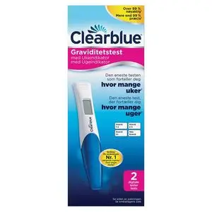 Clearblue digital graviditetstest med ukeindikator 2 stk