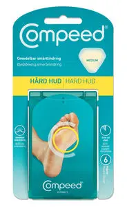 Compeed plaster mot hard hud medium 6 stk