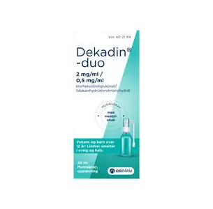 Dekadin-duo munnspray med smak av mentol