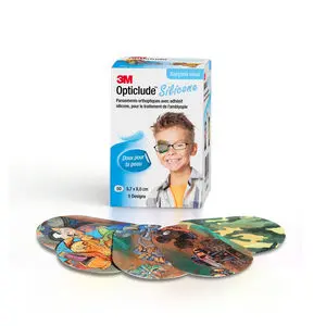 3M Opticlude Silicone Maxi øyelapper gutt 5,7cm x 8cm 50 stk