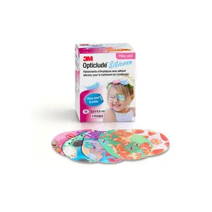 3M Opticlude Silicone Mini øyelapper jente 5cm x 6cm 50 stk