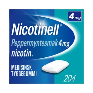 Nicotinell Peppermyntesmak tyggegummi 4 mg, Slutte å røyke