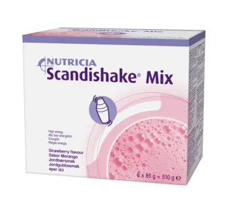 Scandishake Mix næringstilskudd jordbær 6x85 g