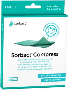 Sorbact Compress 4x6cm 3 stk