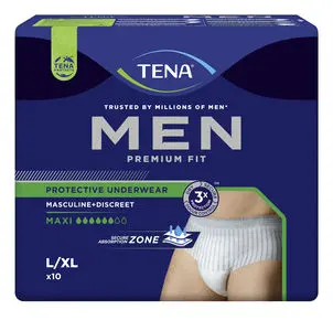 TENA Men Premium Fit Protective Underwear Maxi L/XL 10 stk