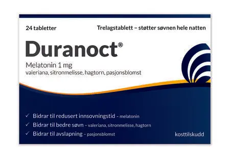 Duranoct melatonin 24 stk tabletter