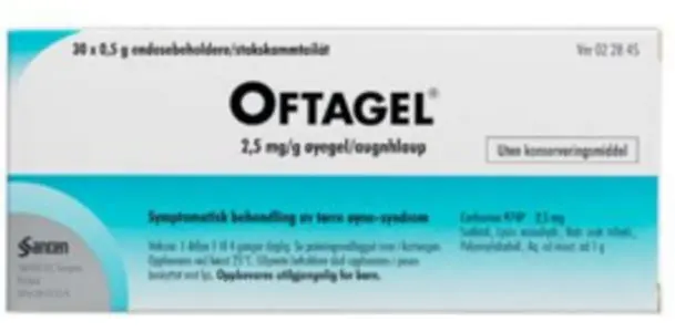 Oftagel Øyegel 2,5 mg/g