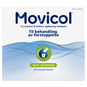 Movicol Pulver til mikstur, lime og sitronsmak