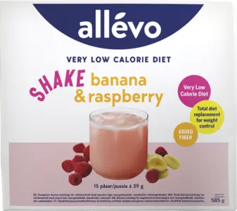 Allevo VLCD shake banana & raspberry 15 x 39 g