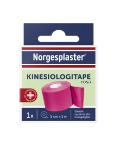 Norgesplaster kinesiologi tape rosa 5cmx5m 1 stk