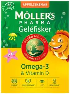 Möller's Pharma Omega 3 gelefisk 36 stk