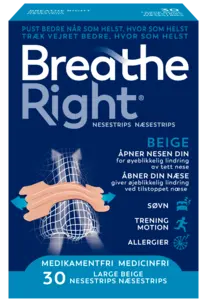 Breathe Right nesestrips tan L 30 stk