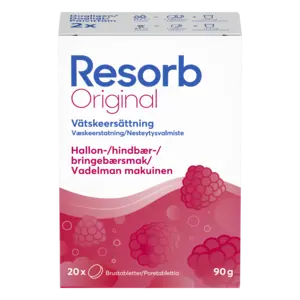 Resorb Original Bringebær brusetabletter 20 stk