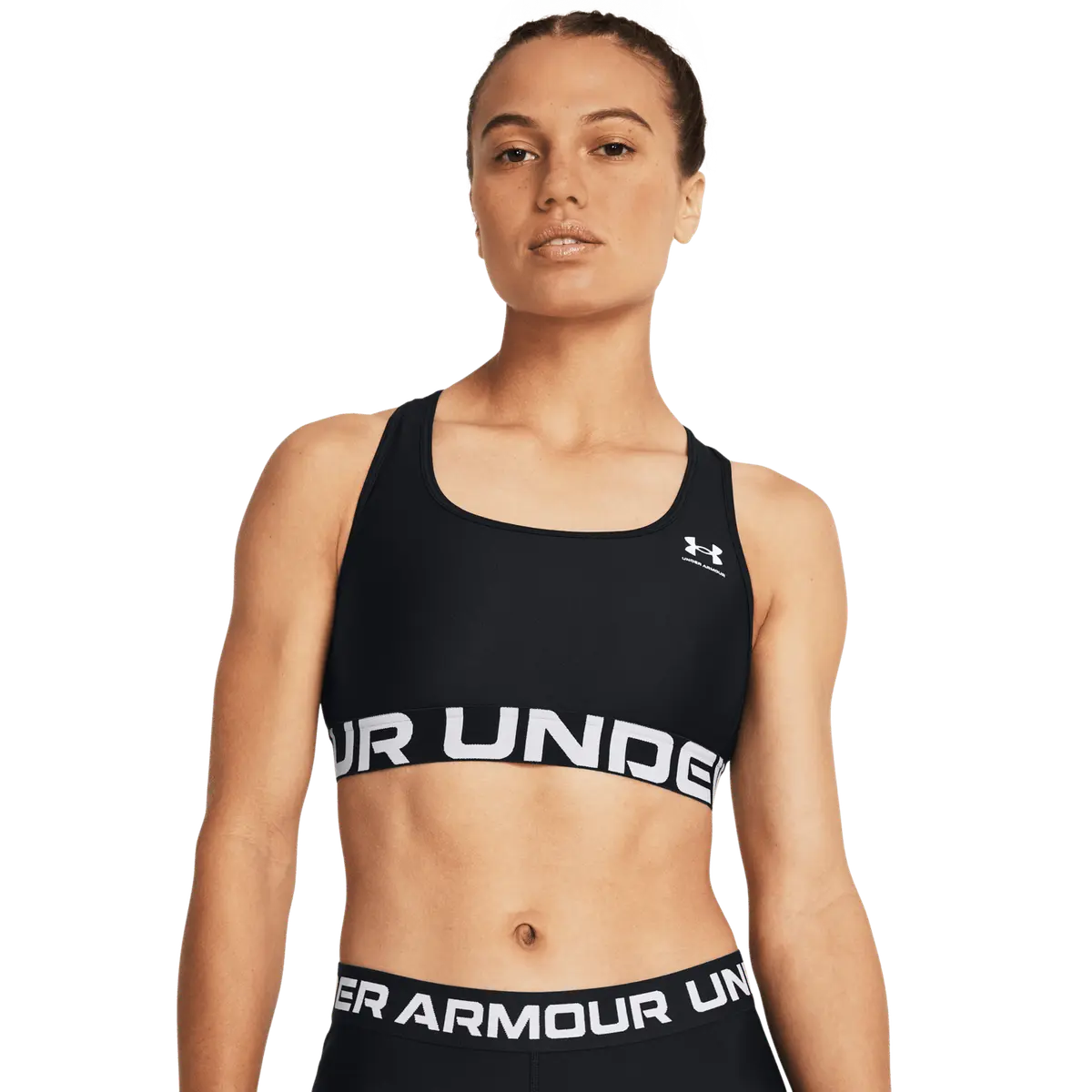 HeatGear® Mid Branded, sports-BH, dame
