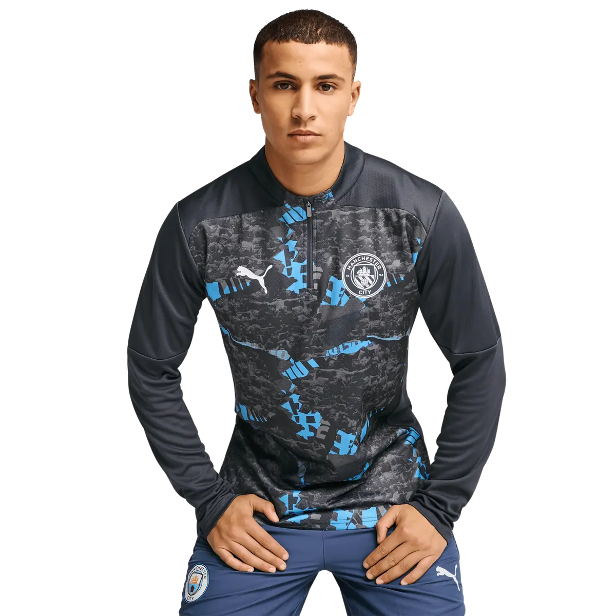 Manchester City Prematch 1/4 Zip Top, fotballgenser, herre